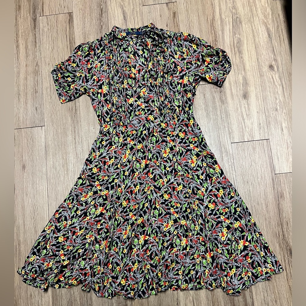 Floral Black Dress